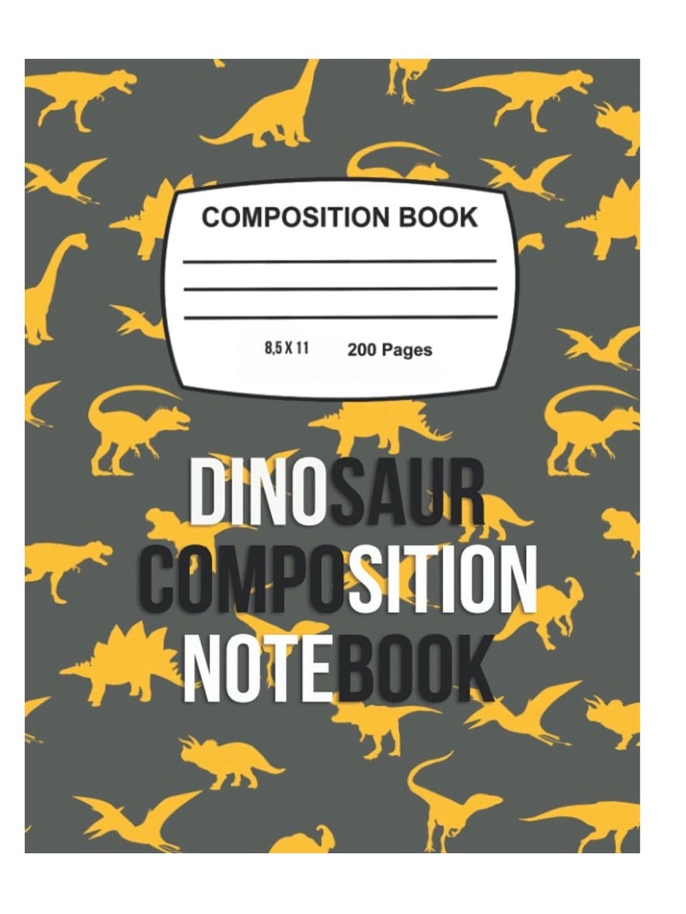 T-Rex Dinosaur Composition Notebook Wide Ruled